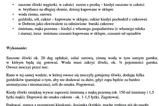 Wigilijna zupa z suszonych śliwek