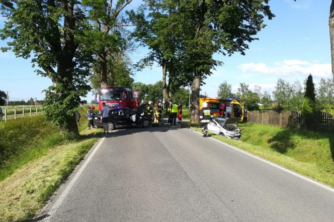 Wypadek samochodowy w miejscowości Trygort