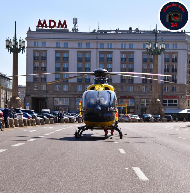 Śmigłowiec zamiast karetki w centrum Warszawy