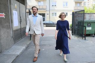 Magdalena Biejat z mężem