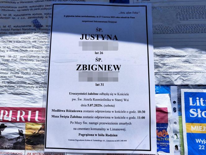 Tragedia w Starej Wsi. Pogrzeb Justyny i Zbigniewa