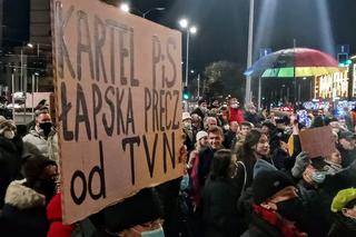 Protest Wolne media w Szczecinie