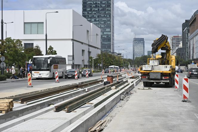 Remont torowiska na ul. Marszałkowskiej (sierpień 2025)