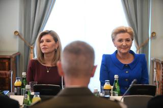 Spotkanie Agaty Dudy i Ołeny Zełenskiej z medykami