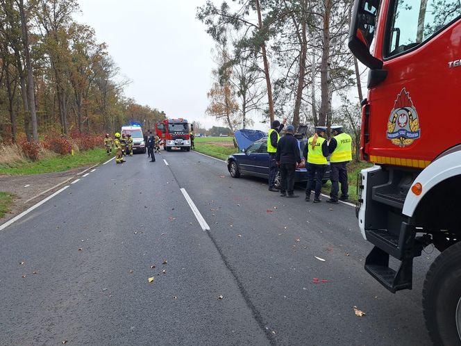 Wypadek koło Annopola. Nieprzejezdny odcinek DW 434 w pow. rawickim