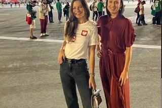 Milena Lewandowska i Anna Lewandowska na Polska - Meksyk