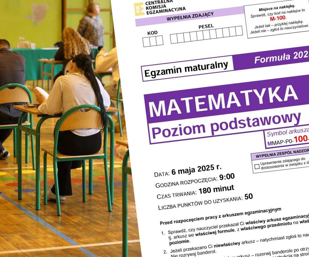 Matura matematyka 2025: arkusz cke zadania odpowiedzi rozwiązania do pobrania PDF + JPG RELACJA NA ŻYWO 6.05.2025