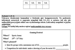 Egzamin ósmoklasisty 2019- język angielski arkusz