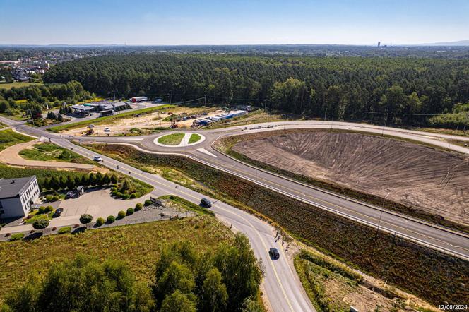 Plac budowy S1 Oświęcim - Dankowice w sierpniu 2024