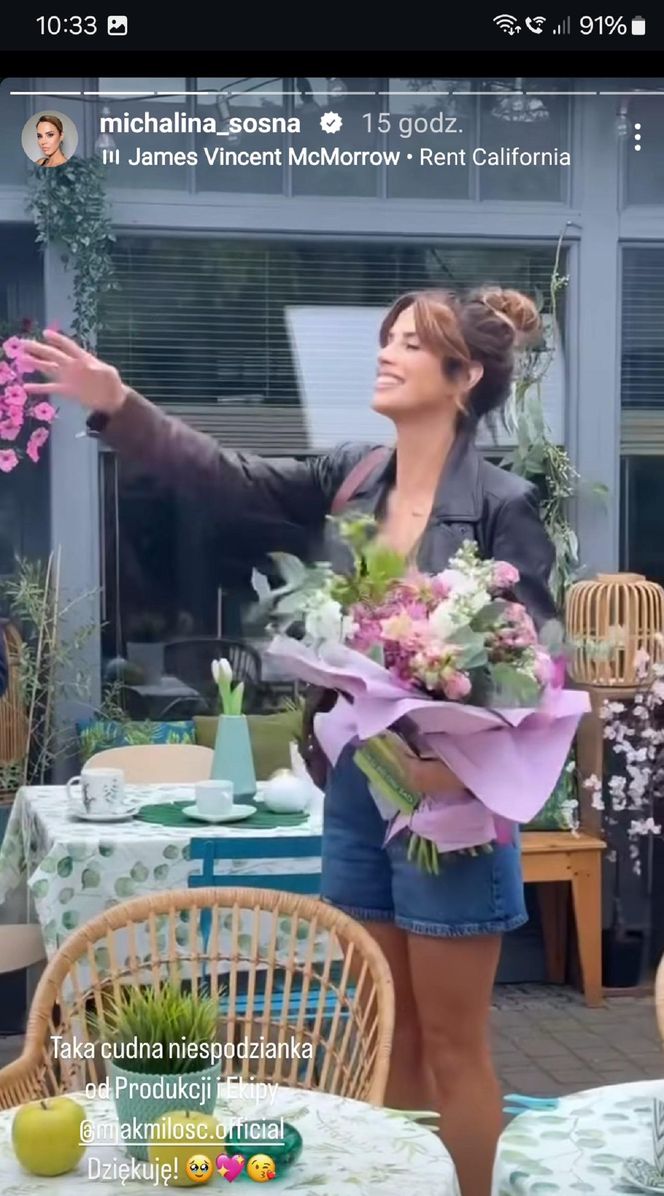 M jak miłość. Kama (Michalina Sosna) na planie