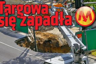 Warszawa. Ulica Targowa się zapadła w trakcie budowy II linii metra