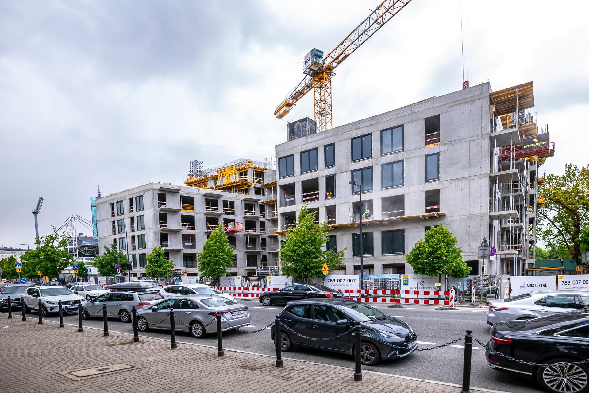 Konwiktorska Residence w Warszawie w trakcie budowy