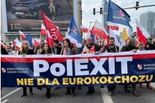 Skandaliczny banner na proteście