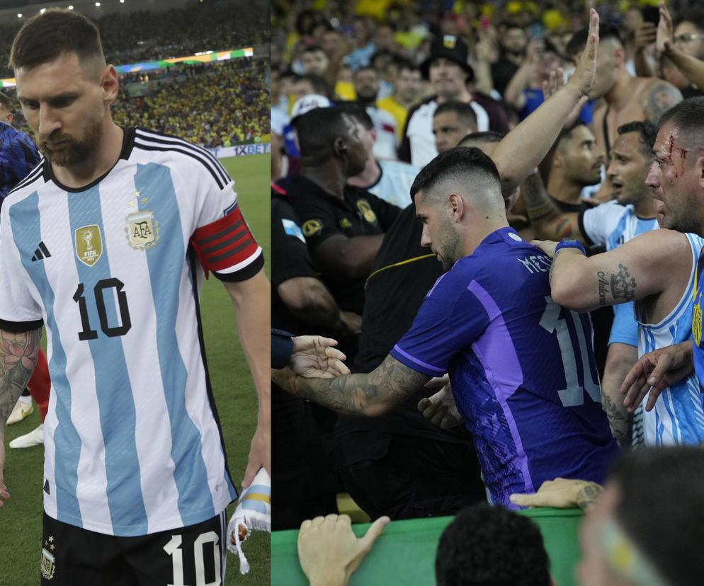 Piłka nożna, Argentyna - Brazylia, Lionel Messi, zamieszki 