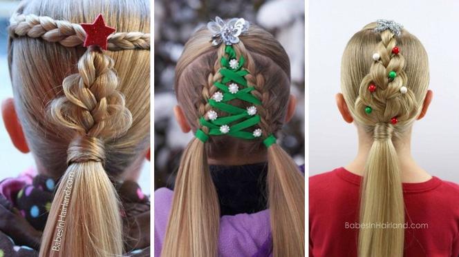 Urocze fryzury dla dziewczynek na Boże Narodzenie 2020