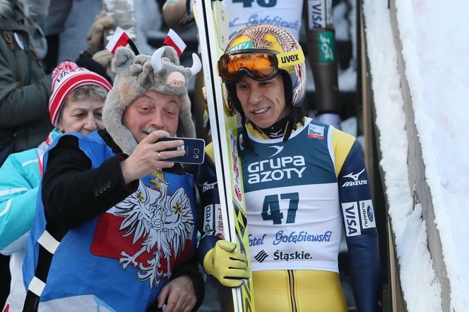 Noriaki Kasai podczas PŚ w Wiśle w 2017 roku