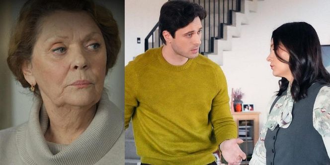 Barwy szczęścia, odcinek 3251. Józefina (Elżbieta Jarosik), Cezary (Marcel Opaliński), Natalia (Maria Dejmek)