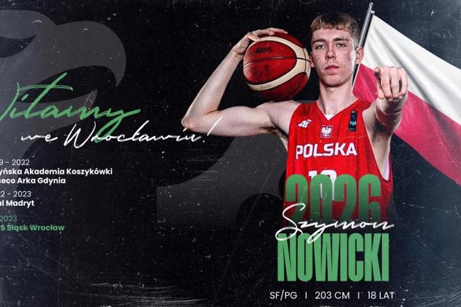 Szymon Nowicki w Śląsku Wrocław! To jeden z najbardziej utalentowanych koszykarzy w Polsce