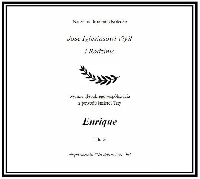 Jose Iglesias Vigil w żałobie