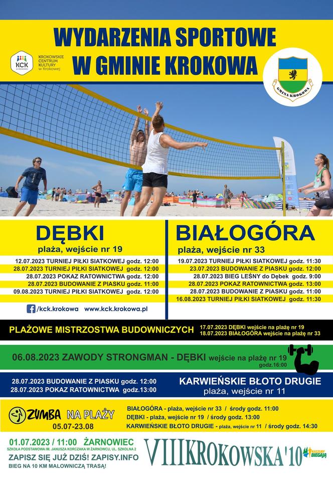 Sport na plaży w Gminie Krokowa