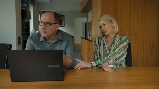 Barwy szczęścia, odcinek 3144. Marek (Marcin Perchuć), Olga (Dorota Łukasiewicz-Kwietniewska)