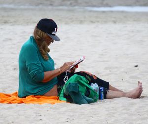 Agnieszka Fitkau-Perepeczko na plaży w Sopocie