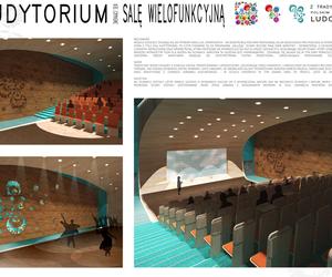 Wyniki studenckiego konkursu architektonicznego na projekt auli - sali wykładowej 