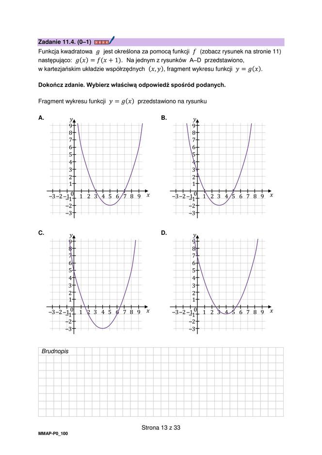 Arkusz maturalny z próbnej matematyki 2023