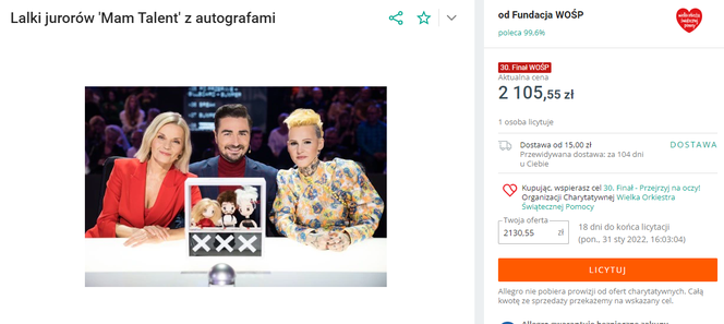 Lalki jurorów 'Mam Talent' z autografami