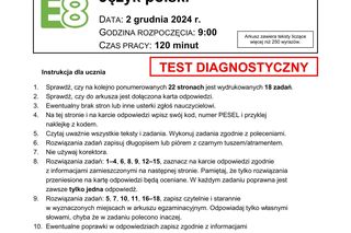 Próbny egzamin ósmoklasisty 2025 CKE: język polski. Mamy arkusz CKE, pytania i odpowiedzi [2.12.2024]