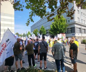 Pikieta górników i hutników w Warszawie (28.08.2025)