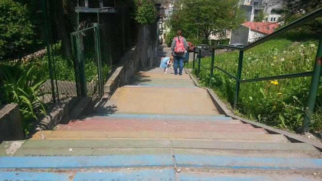 Kraków: Kolorowe schody w Podgórzu powoli... znikają [AUDIO, ZDJĘCIA]