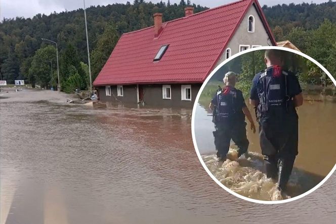 Bydgoscy policjanci pomagają mieszkańcom obszarów dotkniętych powodzią