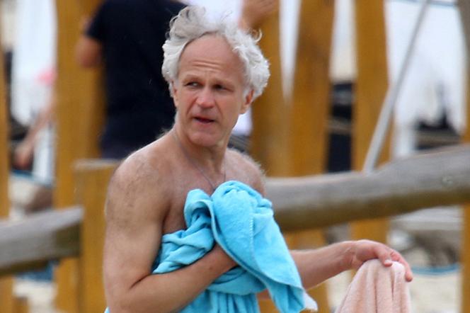 Radosław Pazura na plaży w Sopocie