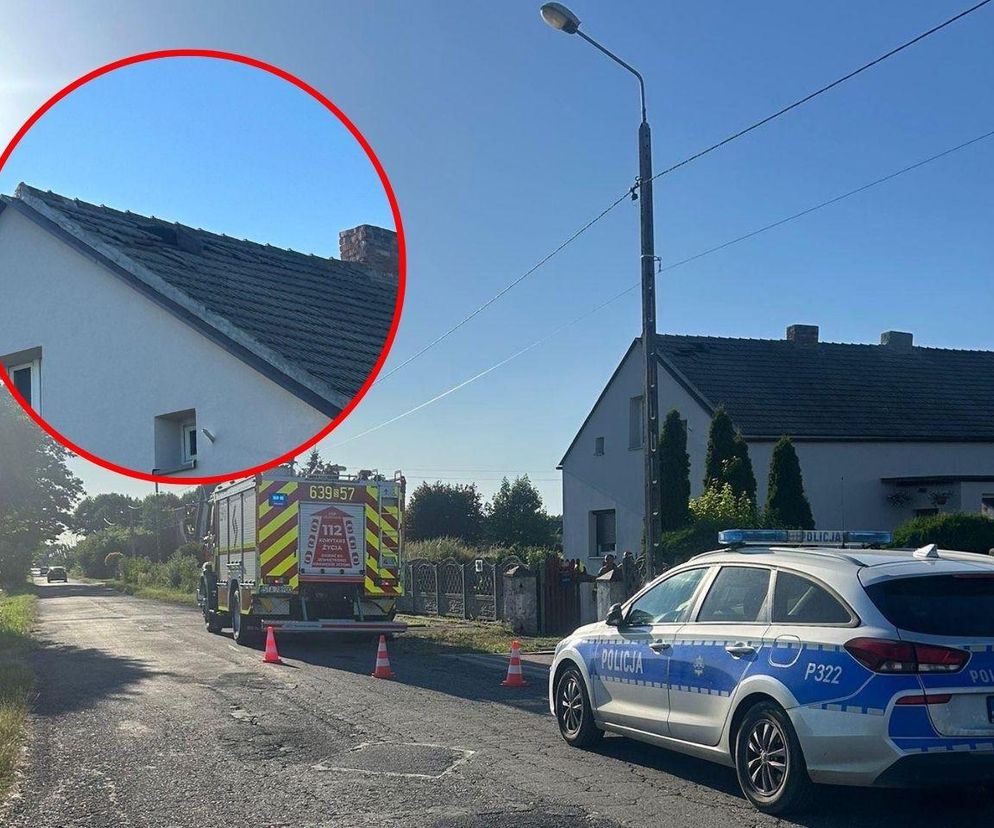 Ożarowice. Lądujący samolot uszkodził dachy domów