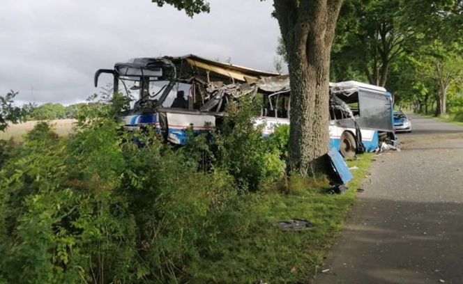 Wypadek autobusu PKS pod Słupskiem! Kierowca był pijany [ZDJĘCIA]