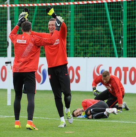 Przed Euro 2016: Wojciech Szczęsny na treningu w Arłamowie