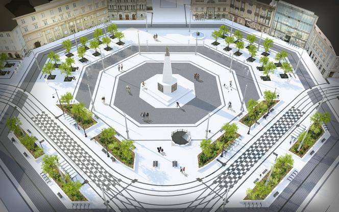 Plac Wolności w ciągu 2 lat zmieni się nie do poznania [WIZUALIZACJE]. Będzie fontanna i przestrzeń rekreacyjna, co jeszcze?