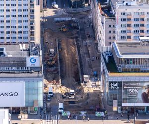 Budowa placu Centralnego w Warszawie