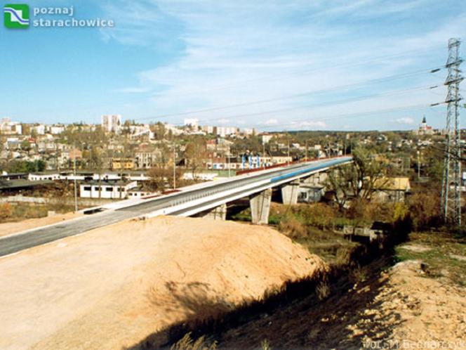 Budowa wiaduktu na trasie N-S Starachowice/ Październik 1998
