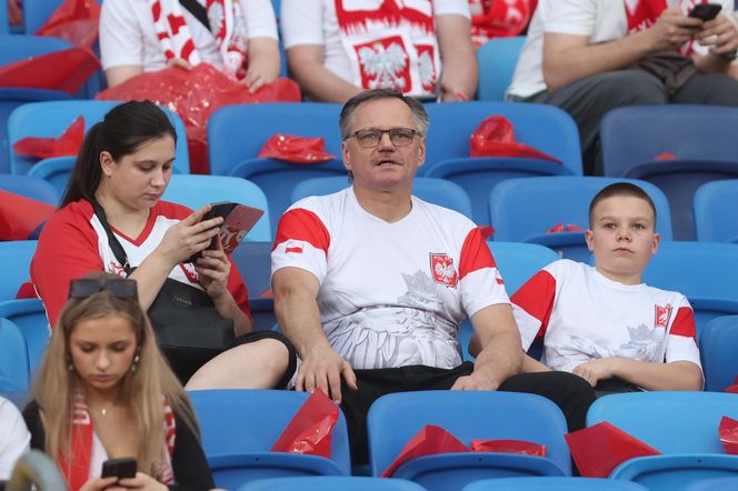 Kibice na meczu Polska - Mołdawia