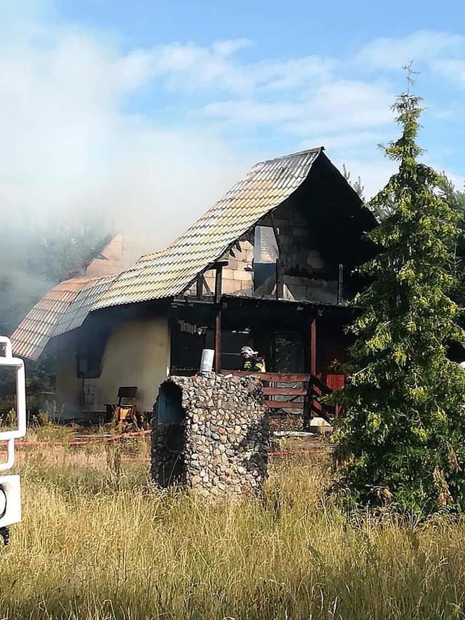 Pożar domków letniskowych