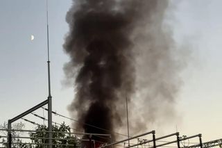 Pożar stacji przekaźnikowej