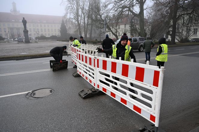 Ulica Zwycięstwa w Koszalinie zamknięta