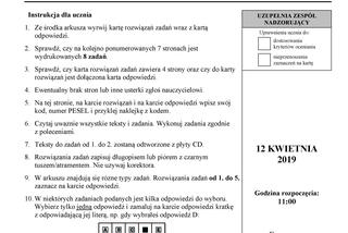 Egzamin gimnazjalny 2019 - język angielski - poziom rozszerzony