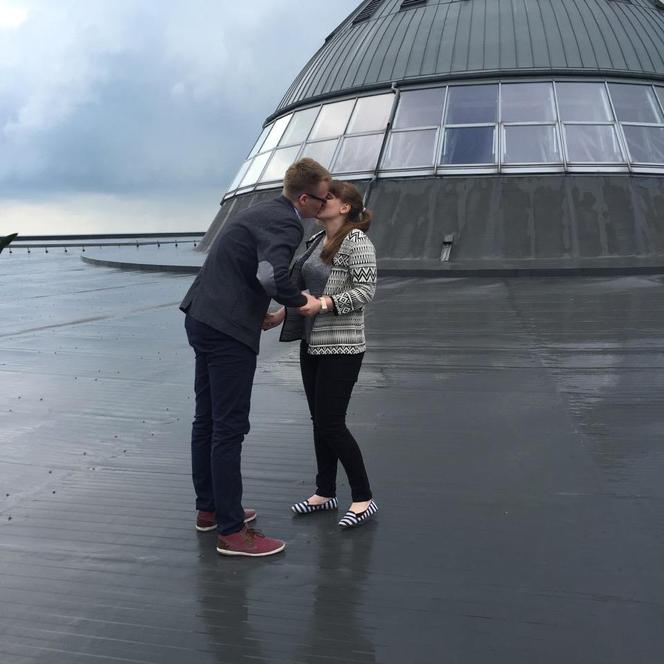 Zaręczyny na dachu Spodka