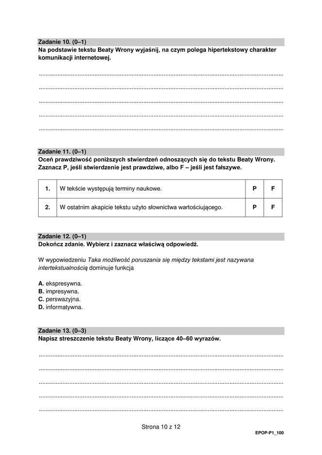 Matura 2025: polski 5.05.2025. Arkusze CKE i odpowiedzi. Poziom podstawowy 1 i 2 część [Formuła 2015]