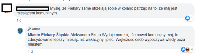 Piekary Śląskie zablokowały komentarze na Facebooku. "W przegadywankach wygrałeś"