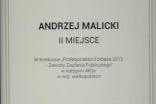 Andrzej Malicki laureatem plebiscytu Profesjonaliści Forbesa 2013