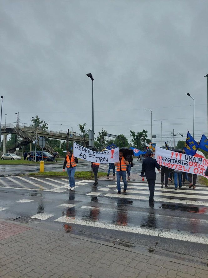Strajk kolejarzy Bydgoszcz 28.07.25